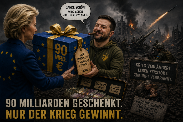 Das 90 Mrd. € Geschenk an Selenskyj – eine Investition in den Untergang