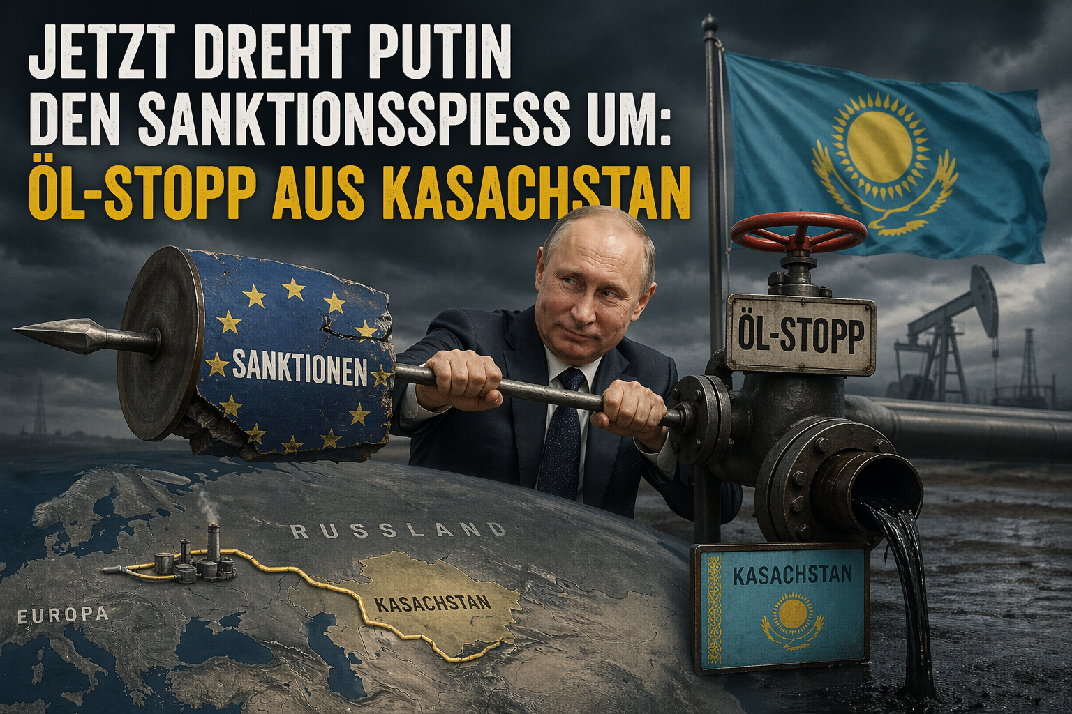 Teraz Putin obraca sankcje przeciwko sobie: Wstrzymanie ropy z Kazachstanu