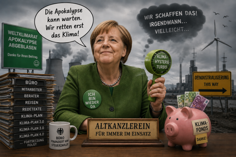 Merkels späte Mission: Die Altkanzlerin kämpft weiter für ihre gescheiterte Klima-Agenda