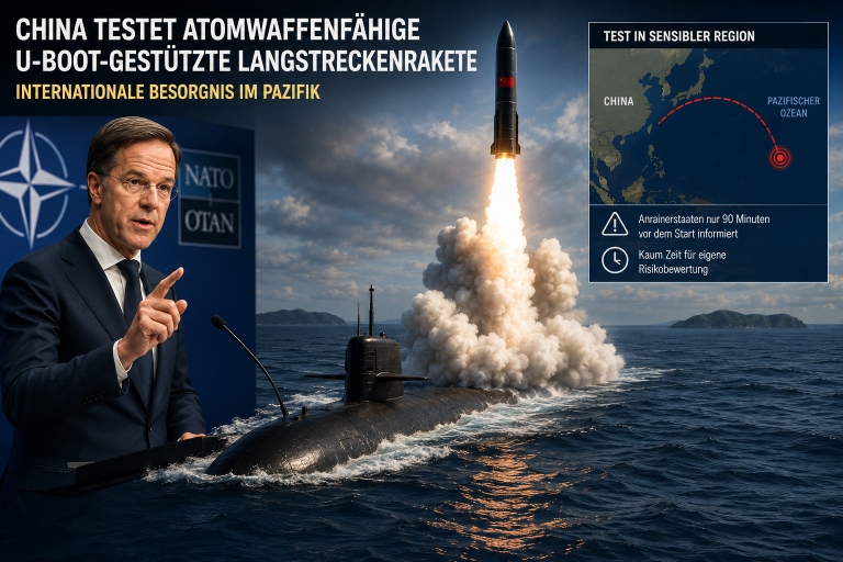 NATO-Chef Rutte warnt nach Chinas Raketentest vor „gefährlicher Naivität“