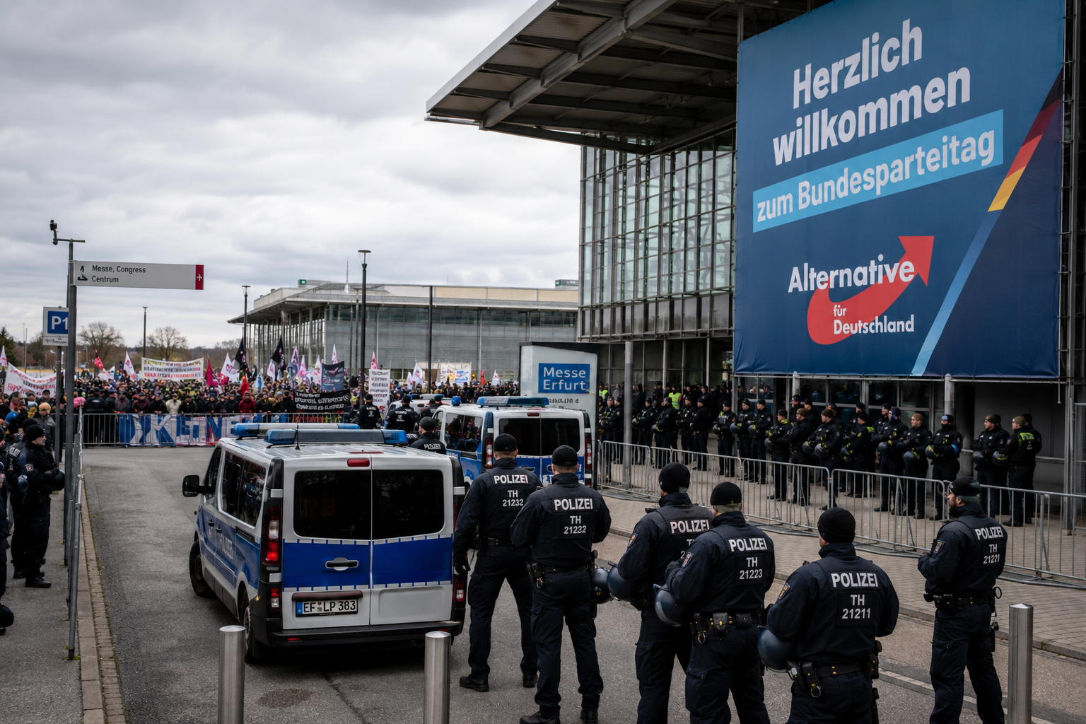 LIVE aus Erfurt: Aufmarsch von Antifa und linken Spinnern
