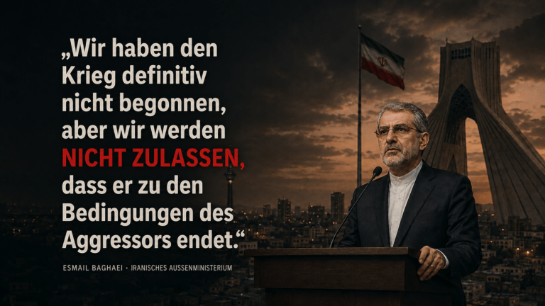 Iran: „Wir werden den Krieg nicht zu den Bedingungen des Aggressors beenden“