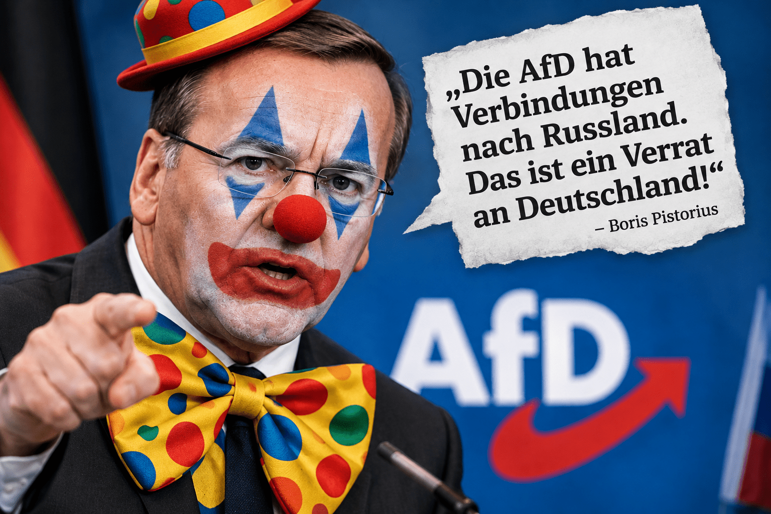 „Verrat an Deutschland“: Pistorius greift AfD wegen angeblicher Russland-Verbindungen scharf an „Verrat an Deutschland“: Pistorius greift AfD wegen angeblicher Russland-Verbindungen scharf an